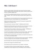 REL C 225 Exam 1 Q&A with Detailed Answer Guide &lpar;2026&sol;2027&rpar;&NewLine;