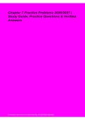 Chapter 7 Practice Problems Study Guide Practice Questions Verified Answers 2026&sol; 2027