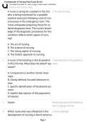 Fundamentals of Nursing Final Exam Review 2026&sol;2027 &vert; Practice Questions & Verified Answers