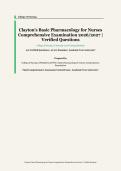 Clayton's Basic Pharmacology for Nurses Comprehensive Examination &ndash; College of Nursing &ndash; 2026&sol;2027 Academic Year &ndash; 100 Questions and Answers Covering Four Core Domains