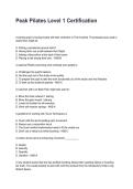 Peak Pilates Level 1 Certification Questions and Correct Answers with Rationales &lpar;2026&sol;2027&rpar;&NewLine;