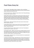 Peak Pilates Study Set Questions and Correct Answers with Rationales &lpar;2026&sol;2027&rpar;