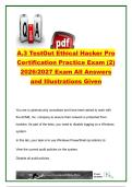 TestOut Ethical Hacker Pro A&period;3 Practice Exam 2 2026&sol;2027 &vert; 18 Ethical Hacking Labs with Answers &vert; Nmap&comma; Wireshark&comma; Metasploit&comma; Penetration Testing & Network Security