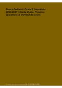 Burns Pediatric Exam 2 Questions Study Guide Practice Questions Answers 2026&sol; 2027
