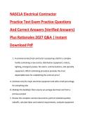 NASCLA Electrical Contractor  &NewLine;Practice Test Exam Practice Questions  &NewLine;And Correct Answers &lpar;Verified Answers&rpar;  &NewLine;Plus Rationales 2027 Q&A &vert; Instant  &NewLine;Download Pdf 