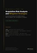 MBA 699 MODULE 6-2 REPORT&colon; ACQUISITION RISK ANALYSIS AND MITIGATION STRATEGIES &vert; 2026 UPDATE &vert; 100&percnt; CORRECT - SNHU&period;