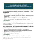 IAHSS Advanced Officer Healthcare Security &ndash; 120 Practice Questions with Answers