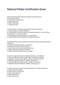 National Pilates Certification Exam Questions and Correct Answers with Rationales &lpar;2026&sol;2027&rpar;&NewLine;