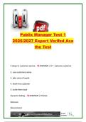 Publix Manager Test 1 2026&sol;2027 &vert; 90&plus; Questions & Answers &vert; Customer Service&comma; Inventory&comma; Food Safety&comma; Payroll & Merchandising