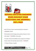 Sophos Certified Engineer Exam 2026&sol;2027 &vert; 100&plus; Questions & Answers &vert; Sophos Central&comma; Intercept X&comma; Endpoint Protection&comma; EDR & Threat Protection