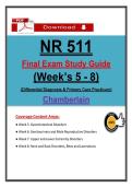 NR 511 Final Exam Study Guide &lpar;PDF&rpar; &vert; &lpar;2026&rpar; Weeks 5-8 Review &vert; Primary Care