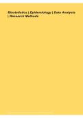 Biostatistics Epidemiology Data Analysis Research Methods Study Guide 2026&sol; 2027