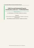 CISR Personal Residential Property Examination &ndash; Insuring Personal Residential Property &ndash; The National Alliance for Insurance Education & Research &ndash; 2026&sol;2027 Academic Year &ndash; 50 Questions and Answers Covering Four Core Domains