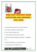 WISE Financial Literacy Test 2026&sol;2027 &vert; 90&plus; Questions & Answers &vert; Budgeting&comma; Banking&comma; Credit&comma; Insurance & Investing