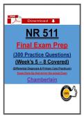 NR 511 Final Exam Prep &lpar;PDF&rpar; &vert; &lpar;2026&rpar; 300 Practice Questions &vert; Primary Care