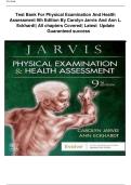 &NewLine;Test Bank For Physical Examination And Health Assessment 9th Edition By Carolyn Jarvis And Ann L&period; Eckhardt&vert; All chapters Covered&vert; Latest  Update&NewLine; Guaranteed success  &NewLine;