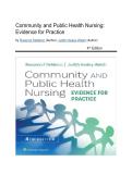 Test Bank - Community and Public Health Nursing&colon; Evidence for Practice&comma; 4th Edition &lpar;DeMarco&comma; 2024&rpar;&comma; Chapter 1-25 Fully Covered
