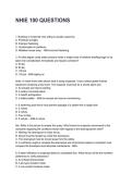 NHIE 100 QUESTIONS Latest 2026&sol;2027 Questions and Verified Solutions&NewLine;