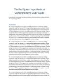 The Red Queen Hyppothesis&colon; A comprehensive Study Guide