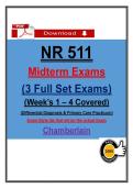 NR 511 Midterm Exam &lpar;PDF&rpar; &vert; &lpar;2026&rpar; 3 Full Exam Sets &vert; Primary Care