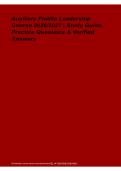 Auxiliary Flotilla Leadership Course Study Guide Practice Questions Verified Answers 2026&sol; 2027