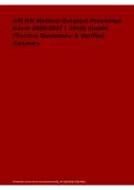 ATI RN Medical Surgical Proctored Exam Study Guide Practice Questions Answers 2026&sol; 2027