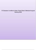 70 Diseases Conditions Nclex Cheat Sheet 2 Medical-Surgical&NewLine;Nursing 2026