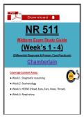NR 511 Midterm Study Guide &lpar;PDF&rpar; &vert; &lpar;2026&rpar; Exam Review &vert; Differential Diagnosis