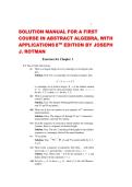 Solution Manual for A First Course in Abstract Algebra with Applications 8th Edition by Joseph J&period; Rotman &ndash; Complete Solutions and Answers