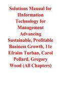 Complete Solutions Manual for Information Technology for Management&comma; 11th Edition by Turban&comma; Pollard&comma; Wood