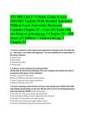 ATI MH-Unit 4 &plus; 5 Study Guide &lpar;Latest 2026&sol;2027 Update&rpar; With Detailed Solutions-William Carey University Document Contains Chapter 21 &ndash; Care of Clients who are dying or grieving-pg&period; 1 Chapter 22 &ndash; MH Issues of Children &plus; Adolescents-pg&period; 3 Chapter 23&NewLine;