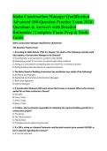 Idaho Construction Manager Qualification Advanced 100-Question Practice Exam 2026 &vert; Questions & Answers with Detailed Rationales &vert; Complete Exam Prep & Study Guide&NewLine;
