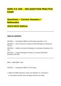 NIMS ICS 400 &ndash; 300-QUESTION PRACTICE EXAM Questions &bull; Correct Answers &bull; Rationales&NewLine;2025&sol;2026 Edition&NewLine;