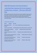 2026 CNA Prometric Test Prep Test Bank 1&NewLine;Latest Real Exam Questions & Correct Answers &vert; &NewLine;Certified Nurse Assistant &ndash; CNA Exam 2026-2027 &NewLine;Prep