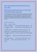 Basic Code Enforcement TEEX & TDLR Practice &NewLine;Exam 2026&NewLine;400 Practice Questions & Answers &vert; Texas Code &NewLine;Enforcement Officer Exam Prep