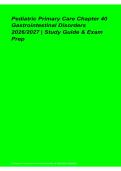 Pediatric Primary Care Chapter 40 Gastrointestinal Disorders Study Guide Exam Prep 2026&sol; 2027