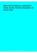 WGU D119 Pediatrics Study Guide Practice Questions Exam Prep 2026&sol; 2027