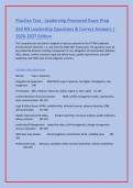 Practice Test - Leadership Proctored Exam Prep&NewLine;550 RN Leadership Questions & Correct Answers &vert; &NewLine;2026-2027 Edition