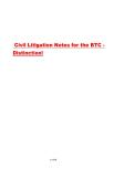 Civil Litigation Notes for the BTC -&NewLine;Distinction&excl;