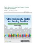 Test Bank - Public&sol;Community Health and Nursing Practice&colon; Caring for Populations&comma; 2nd Edition &lpar;Savage&comma; 2020&rpar;&comma; Chapter 1-22 Fully Covered