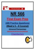 NR 566 Final Exam Prep &lpar;PDF&rpar; &vert; &lpar;2026&rpar; 400 Practice Questions &vert; Advanced Pharmacolog