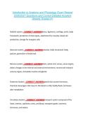 Introduction to Anatomy and Physiology Exam Newest &NewLine;2026&sol;2027 Questions and Correct Detailed Answers &NewLine;Already Graded A&plus;