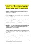 Electrocardiography for Healthcare Professionals &NewLine;Complete Exam Study Questions with Verified &NewLine;Answers Already Graded A&plus; &vert; Latest Version 