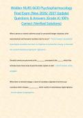 Walden NURS 6630 Psychopharmacology Final Exam&comma; MCQ &lpar;New 2026&sol; 2027 Update&rpar; Questions & Answers &lbrace;Grade A&rcub; 100&percnt; Correct &lpar;Verified Solutions&rpar;&NewLine;&NewLine;