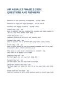 AIR ASSAULT PHASE 2 &lpar;2025&rpar; QUESTIONS AND ANSWERS
