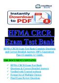HFMA CRCR Practice Exam Test Bank &ndash; Certified Revenue Cycle Representative &vert;&vert; Questions & Correct Answers &vert; 2026