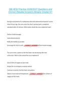 OB HESI Practice 2026&sol;2027 Questions and &NewLine;Correct Detailed Answers Already Graded A&plus; 