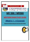 NR 566 Midterm Study Guide &lpar;PDF&rpar; &vert; &lpar;2026&rpar; Weeks 1-4 Review &vert; Advanced Pharmacology
