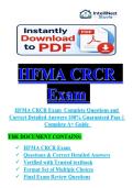 HFMA CRCR Exam &vert;&vert; Certified Revenue Cycle Representative  Practice Questions & Correct Detailed Answers &lpar;2026&rpar;