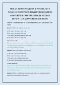 BIOL251 HUMAN ANATOMY & PHYSIOLOGY I&NewLine;W&sol;LAB &vert; LATEST UPDATE 2026&sol;2027 &vert; 200 QUESTIONS&NewLine;AND VERIFIED ANSWERS &vert; MODULE 1-9 EXAM&NewLine;REVIEW &vert; LOCKDOWN BROWSER READY